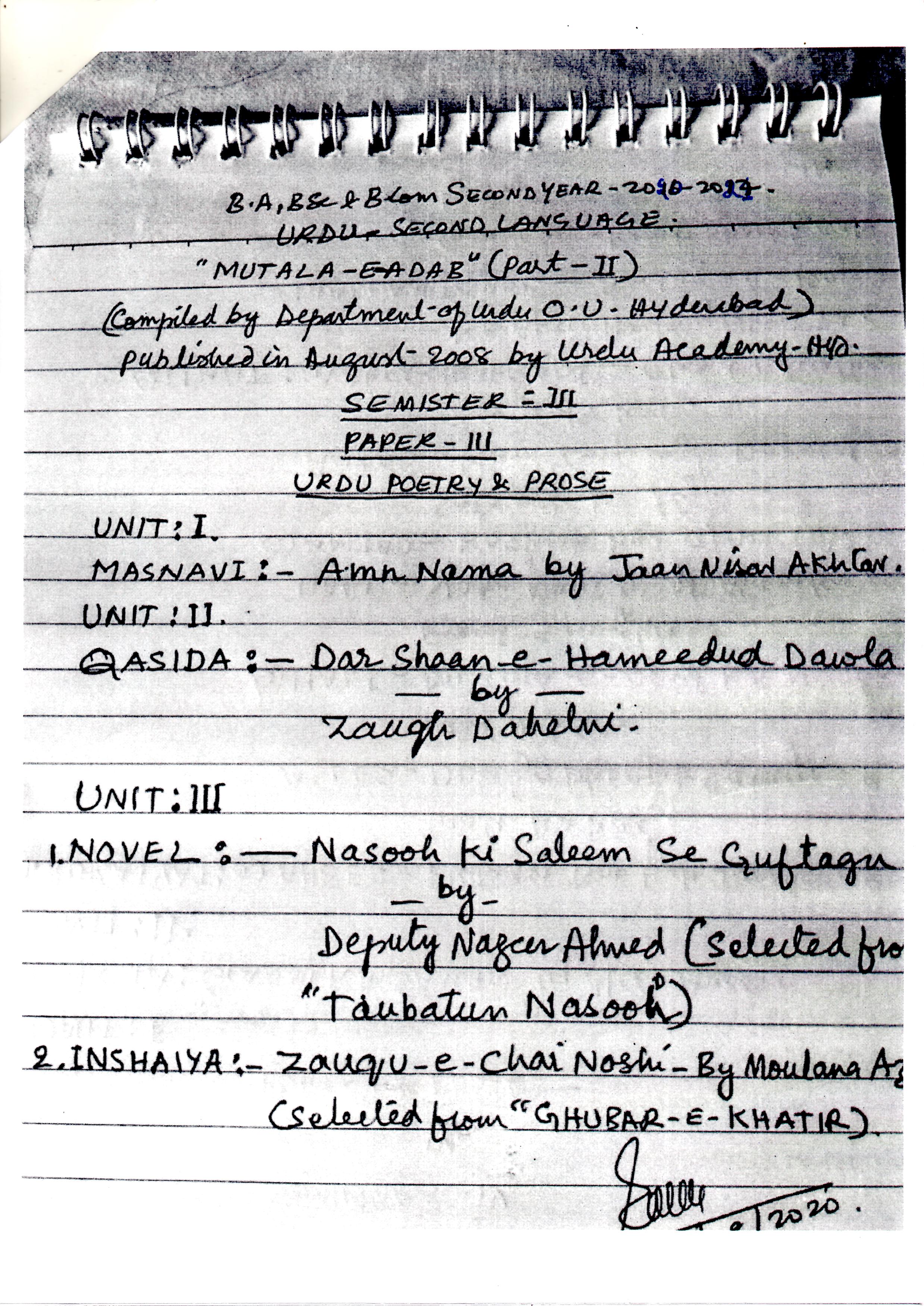 Kakatiya University Warangal 506009 Telangana India